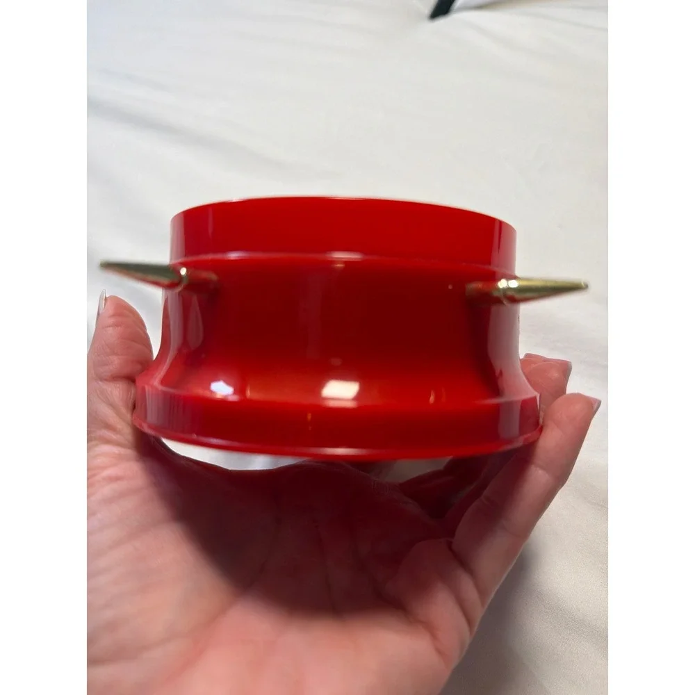 Vintage Kool-Aid Man Twin Bell Alarm Clock Red Gold Tone Manual Wind Up Retro